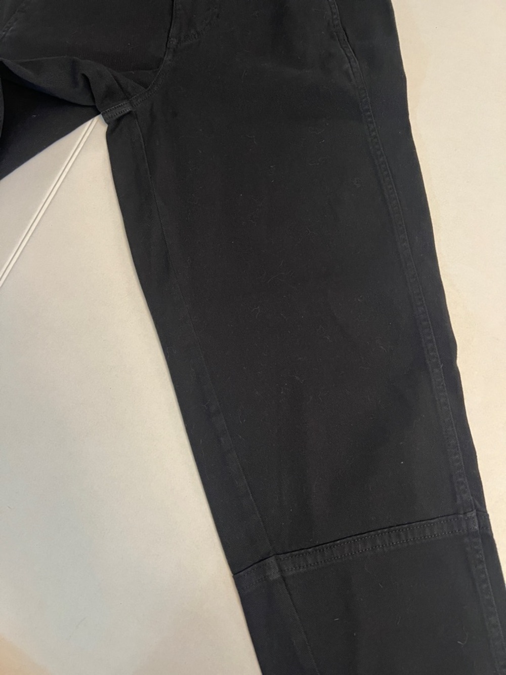 QUINCE ORGANIC COTTON TWILL BARREL PANTS BLACK SIZE 4 - Picture 8 of 16